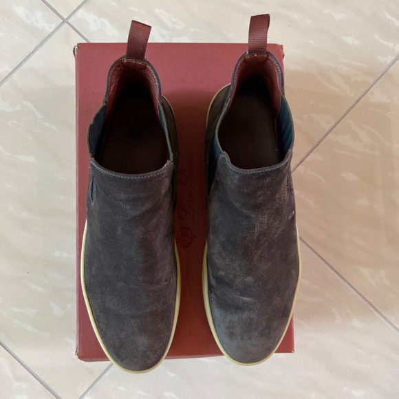 #2745 Loro Piana  Ultimate Beatle Suede Pull-On Ankle Boots WARM GREY US 11 main image 9